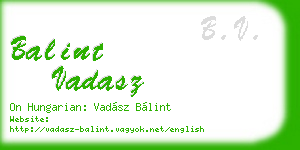 balint vadasz business card